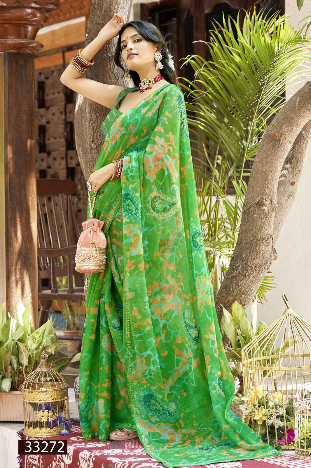 Simona Vol 8 By Vallabhi Chiffon Printed Daily Wear Saree Exporters In India
